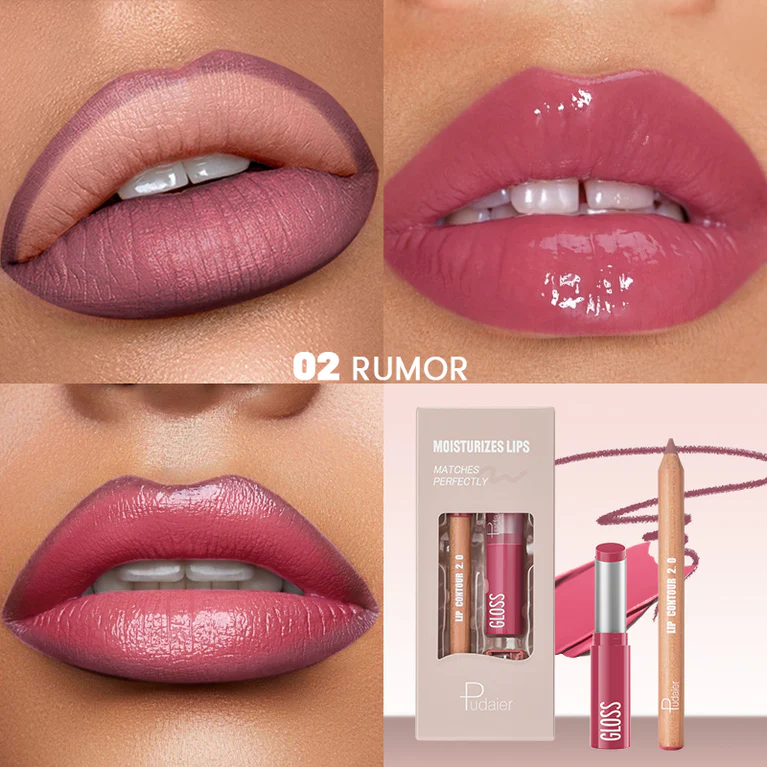 PUDAIER Lip combo Moisturizes Lips Gift Set بوداير مجموعة مكياج الشفاه